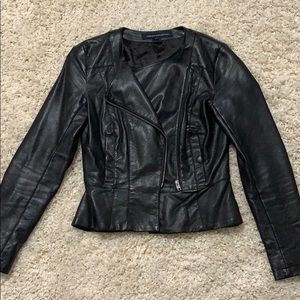 French Connection Faux Leather Jacket, size US 4